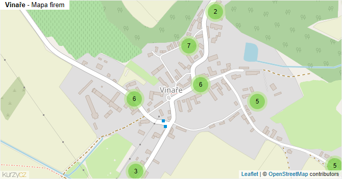 Vinaře - mapa firem