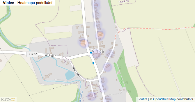 Vinice - mapa podnikání