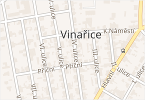 IV. ulice v obci Vinařice - mapa ulice