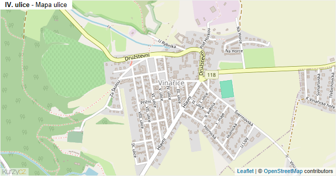 IV. ulice - mapa ulice