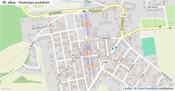 IV. ulice - mapa podnikání
