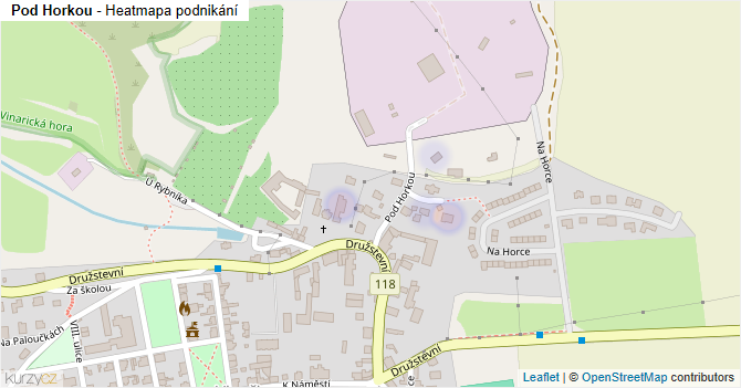 Pod Horkou - mapa podnikání