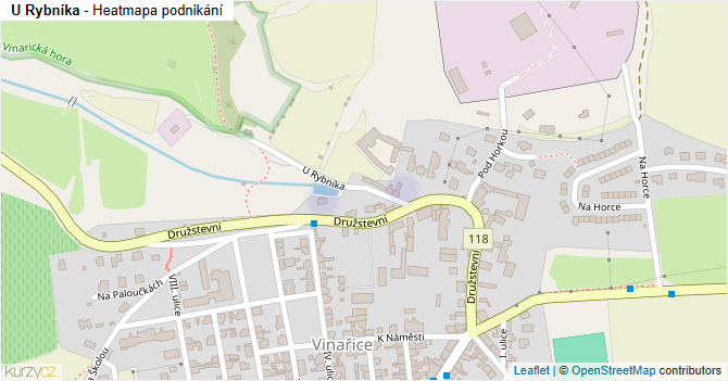 U Rybníka - mapa podnikání