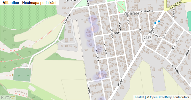 VIII. ulice - mapa podnikání