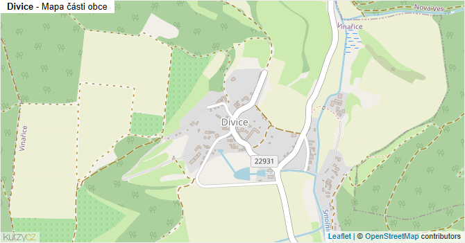 Divice - mapa části obce