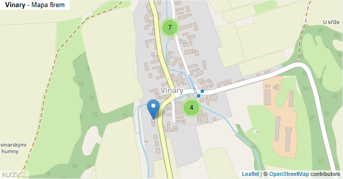 Vinary - mapa firem