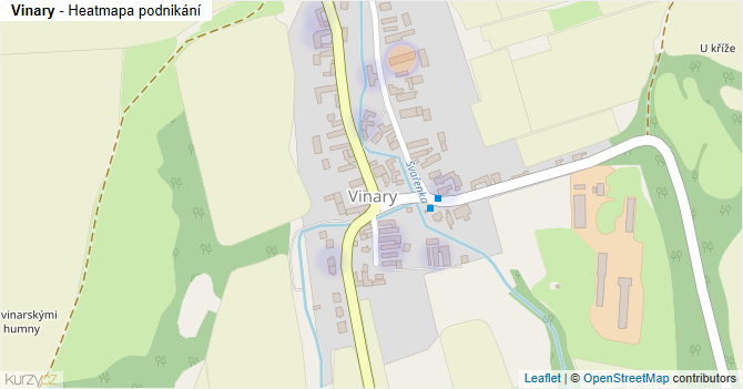 Vinary - mapa podnikání