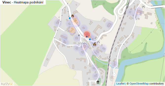 Vinec - mapa podnikání