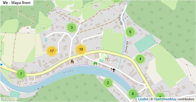Vír - mapa firem