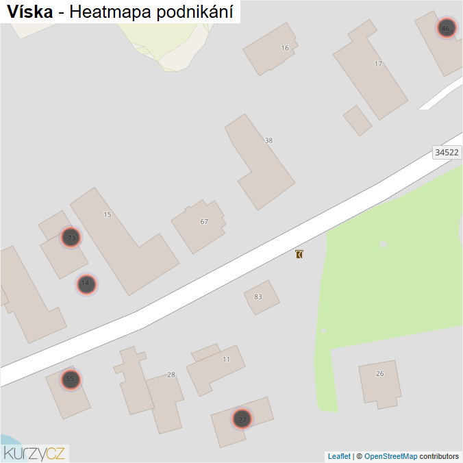 Mapa Víska - Firmy v obci.