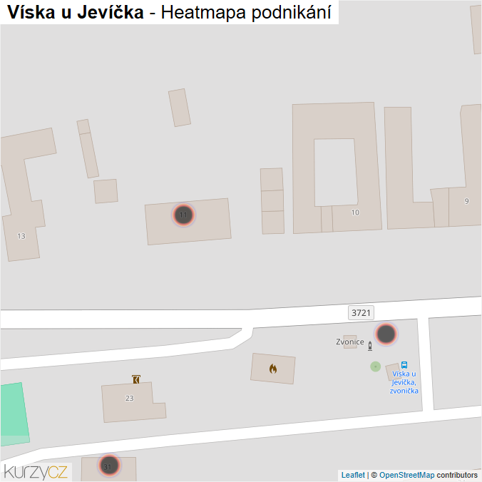 Mapa Víska u Jevíčka - Firmy v obci.