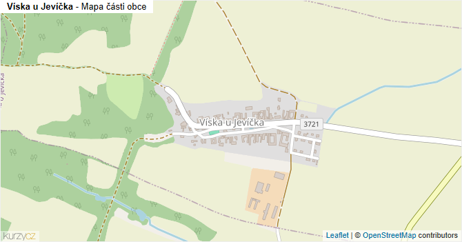 Víska u Jevíčka - mapa části obce