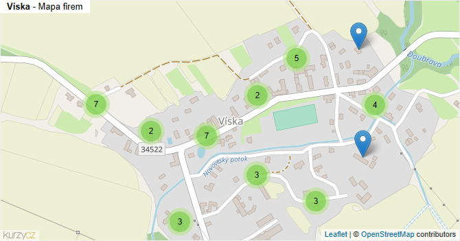 Víska - mapa firem