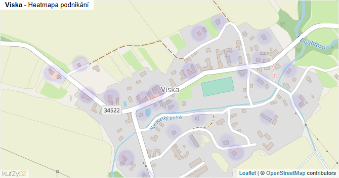 Víska - mapa podnikání