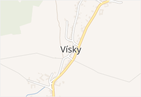 Vísky v obci Vísky - mapa části obce