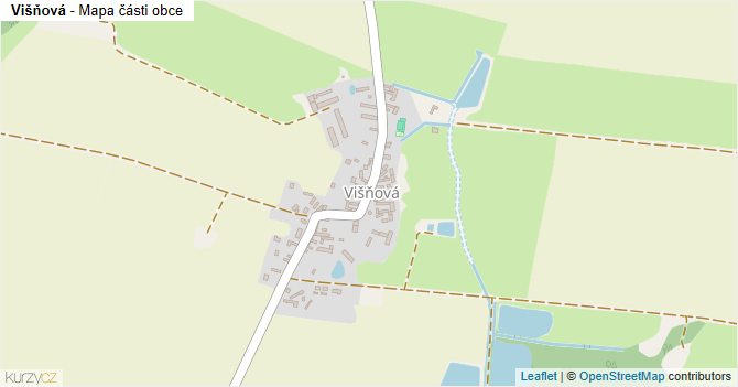 Višňová - mapa části obce