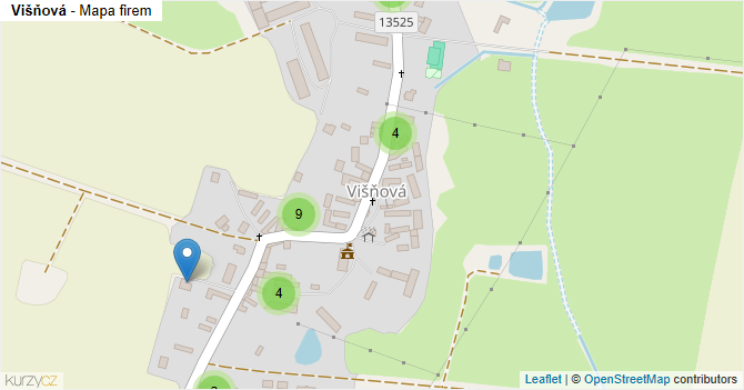 Višňová - mapa firem