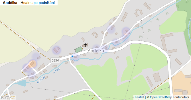 Andělka - mapa podnikání
