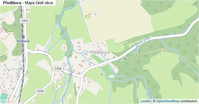 Předlánce - mapa části obce