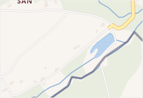 Saň v obci Višňová - mapa části obce