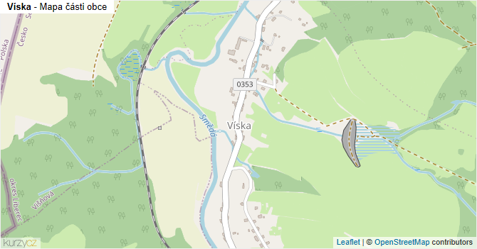 Víska - mapa části obce