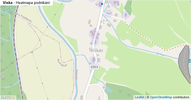 Víska - mapa podnikání