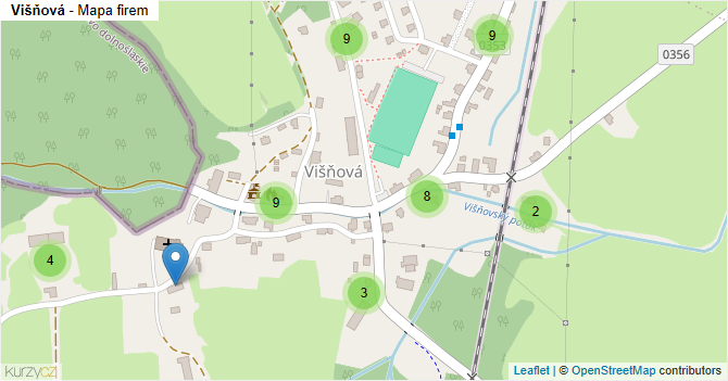 Višňová - mapa firem