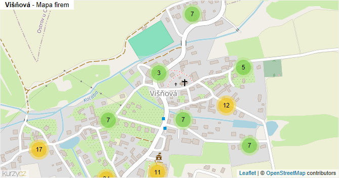 Višňová - mapa firem