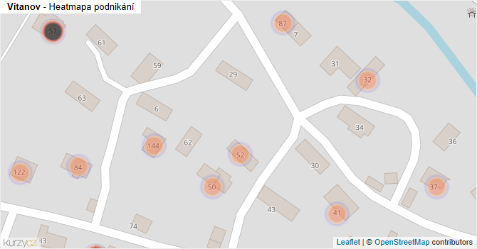 Vítanov - mapa podnikání