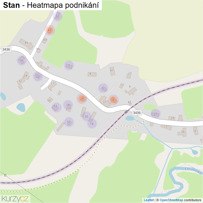 Mapa Stan - Firmy v části obce.