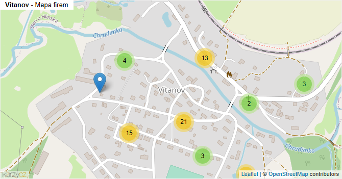 Vítanov - mapa podnikání