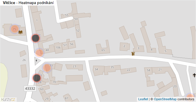 Vitčice - mapa podnikání