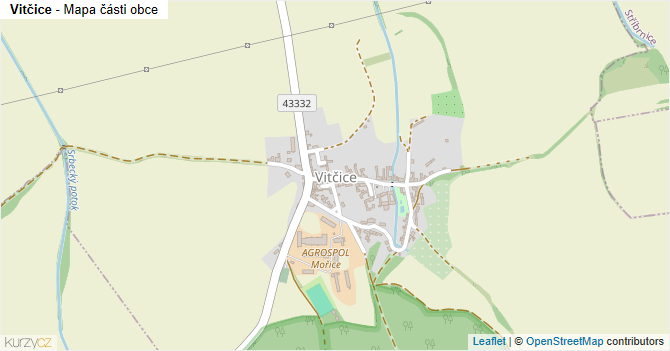 Vitčice - mapa části obce