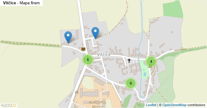 Vitčice - mapa firem