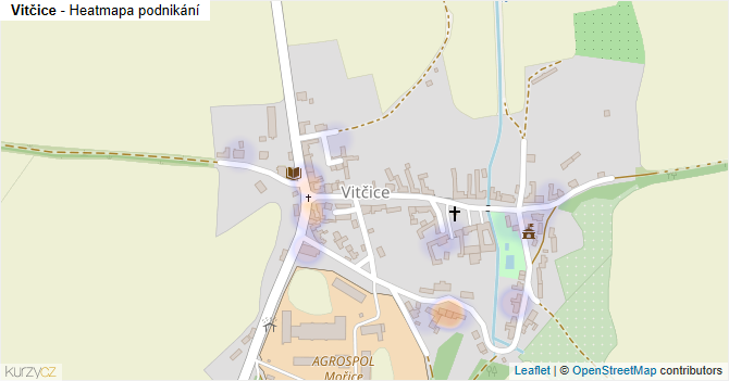 Vitčice - mapa podnikání