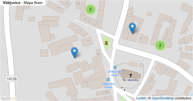 Vitějovice - mapa firem
