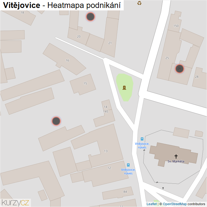 Mapa Vitějovice - Firmy v obci.