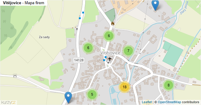 Vitějovice - mapa firem