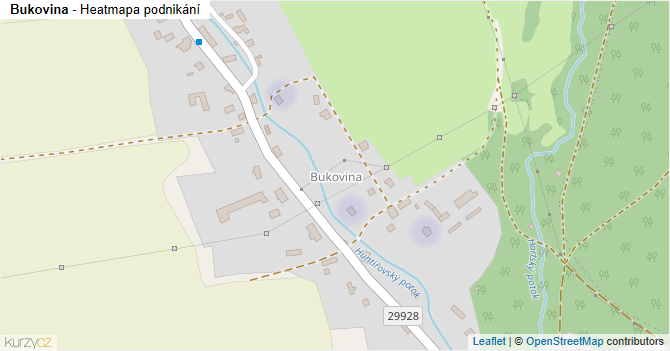 Bukovina - mapa podnikání