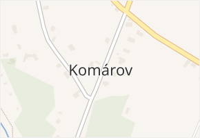 Komárov v obci Vítězná - mapa části obce