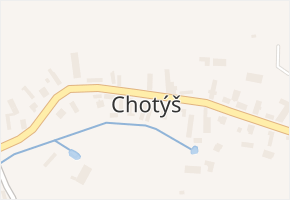 Chotýš v obci Vitice - mapa části obce