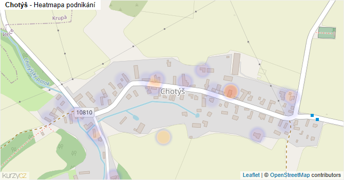 Chotýš - mapa podnikání