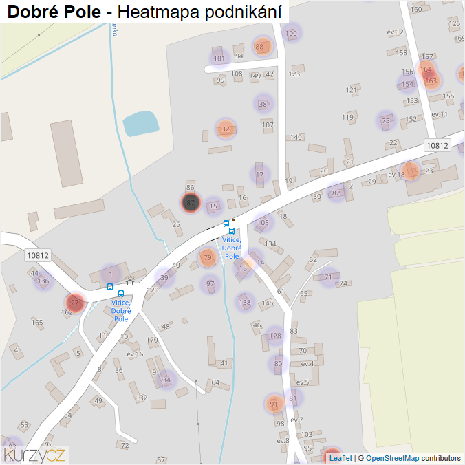 Mapa Dobré Pole - Firmy v části obce.