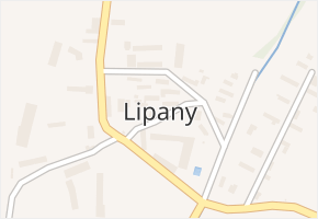 Lipany v obci Vitice - mapa části obce