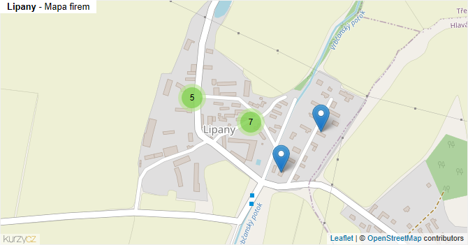 Lipany - mapa firem