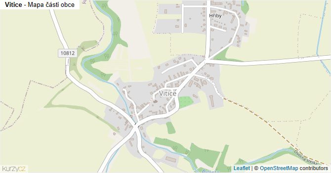 Vitice - mapa části obce
