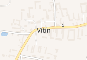 Vitín v obci Vitín - mapa části obce