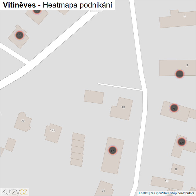 Mapa Vitiněves - Firmy v obci.