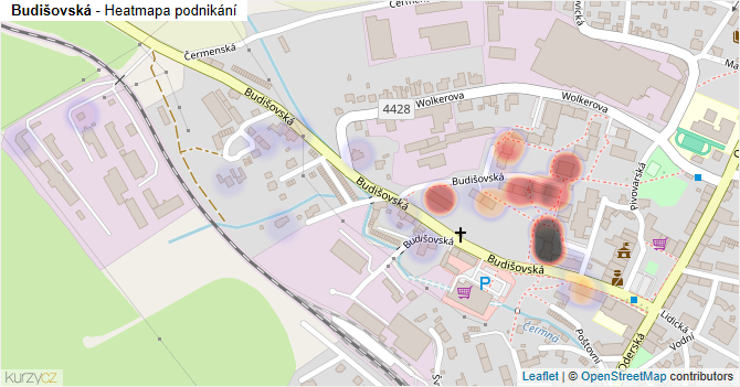 Budišovská - mapa podnikání
