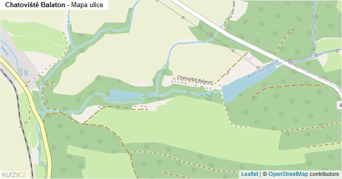 Chatoviště Balaton - mapa ulice